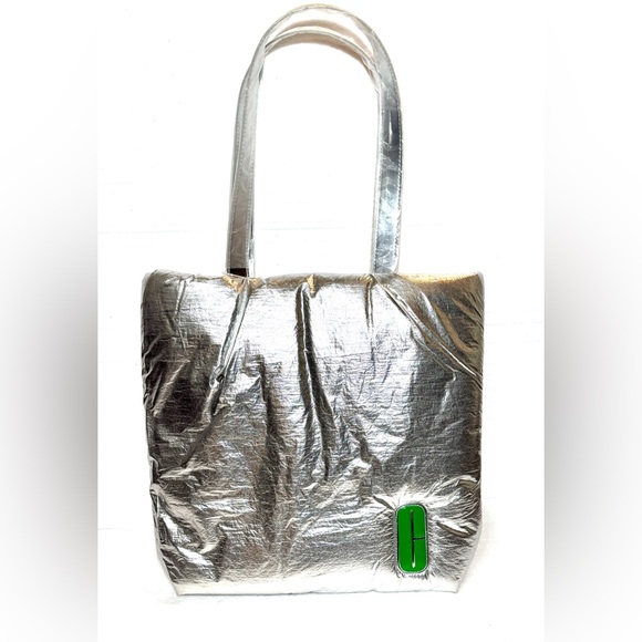 Silver & Green Tote Bag Clinique New Lightweight - Picture 7 of 9